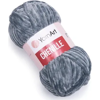 Galanterie Pletací žinylková příze Chenille 100 g - 560 šedá