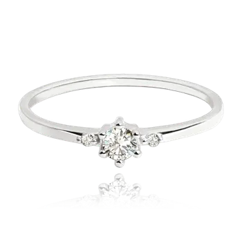 Prsten MINET Prsten z bílého zlata s bílými zirkony Au 585/1000 vel. 52 JMG0001WSR52 ( VÝROBA - DODÁNÍ DO 1 MĚSÍCE)