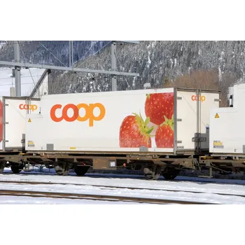 Modelová železnice KATO 7074103 Kontejner Coop jahoda WAB26 a Salat WAB30