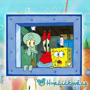 Samolepící dekorace Spongebob, samolepka na zeď, vel. 100 x 70cm