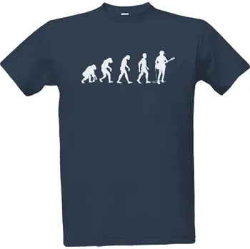 Tričko s potiskem Hudebník tričko Kytarista Evoluce pánské