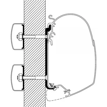 Příslušenství ke karavanu Plochý adaptér, Thule Délka: 3 m
