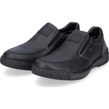 Pánské polobotky Pánské kožené polobotky B0363-00 Rieker černé Barva: schwarz, Velikost: 42