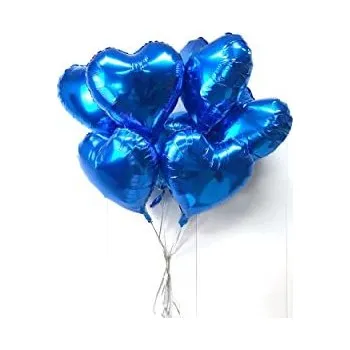 Fóliové srdce tmavě modré, 10 ks