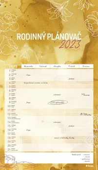 Kalendář Graspo Nástěnný kalendář Rodinný plánovač Floral 2023