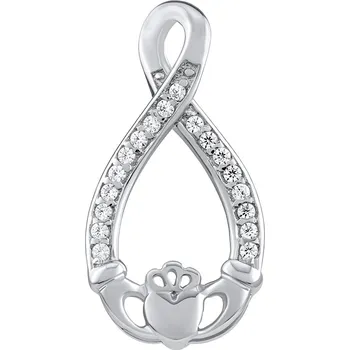 Přívěsek Stříbrný přívěsek Claddagh s Brilliance zirkonia JJJ0244PW