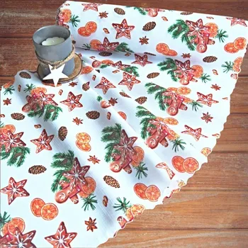 Vánoční dekorace Olzatex Perníčky – bílý 38 zakončení vlnkou 0,38 m bílá