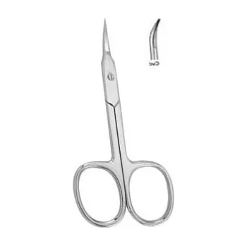 Nůžky na kůži velmi jemné, zahnuté 9 cm S/M PAK K.T.S. 41420