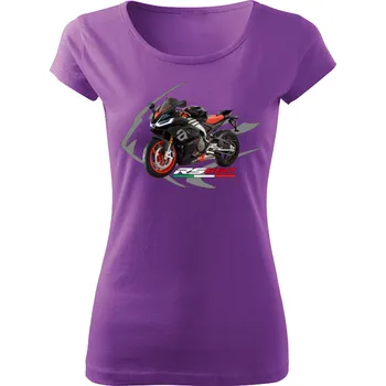Dámské tričko Dámské tričko s motorkou Aprilia RS 660 fialové