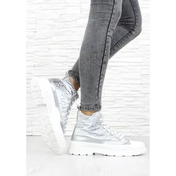 Dámské tenisky Prety Stříbrné zateplené tenisky 14001-8SI Velikost: 38