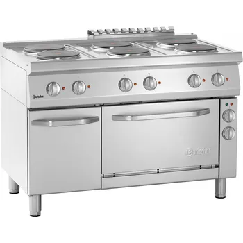 Sporák Elektrický sporák 6 plotýnek s elektrickou troubou, 1200x700x850 mm | BARTSCHER, 286247