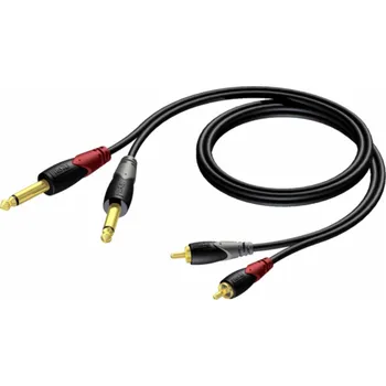 Audio kabel Kabel 2x RCA / Cinch Same - 2x 6,3 mm Mono Same konektor 5 m