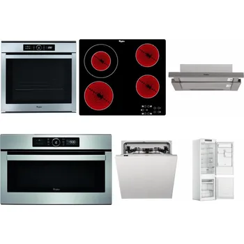 Set domácích spotřebičů WHIRLPOOL ABSOLUTE AKZM 8480 IX + WHIRLPOOL AKT 8130/NE + WHIRLPOOL AKR 5390/1 IX + WHIRLPOOL ABSOLUTE AMW 730 IX + WHIRLPOOL WIC 3C33 PFE + WHIRLPOOL WHC18 T311