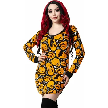 Dámské pyžamo pyžamo dámské (noční košile) KILLSTAR - Night Harvest Henley - Black - XL