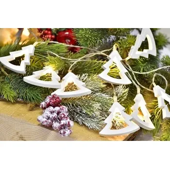 Vánoční dekorace Světelná girlanda stromeček 10xLED (107722 036 734444 světelná girlanda 10xled)