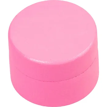 Úložný box Dřevěná krabička kulatá - Ø4 cm, Růžová
