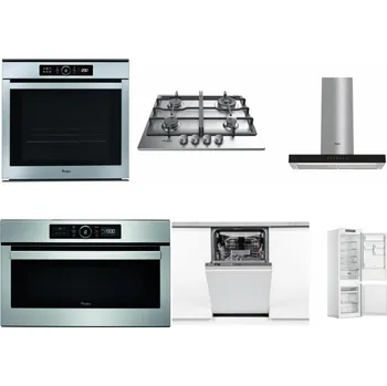 Set domácích spotřebičů WHIRLPOOL ABSOLUTE AKZM 8480 IX + WHIRLPOOL TKRL 661 IX EU + WHIRLPOOL WHBS 62F LT K + WHIRLPOOL ABSOLUTE AMW 730 IX + WHIRLPOOL WSIO 3O34 PFE X + WHIRLPOOL WHC18 T311