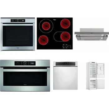 Set domácích spotřebičů WHIRLPOOL ABSOLUTE AKZM 8480 IX + WHIRLPOOL AKT 8190/BA + WHIRLPOOL AKR 5390/1 IX + WHIRLPOOL ABSOLUTE AMW 730 IX + WHIRLPOOL WBC 3C34 PF X + WHIRLPOOL WHC18 T311