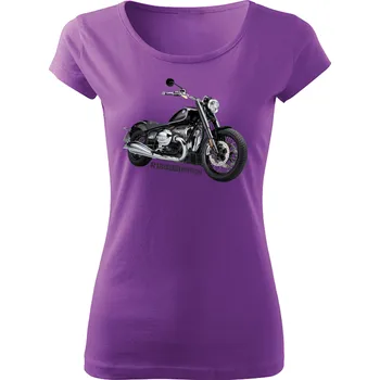 Dámské tričko Dámské tričko s motorkou BMW R18 fialové