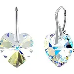 Stříbrné náušnice Srdce 18mm Crystal AB se Swarovski® Crystals LSW017E