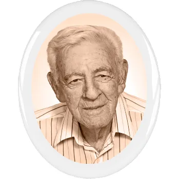 Smuteční dekorace Napomnik Ovál hladký 4 x 6 cm hnědočerný