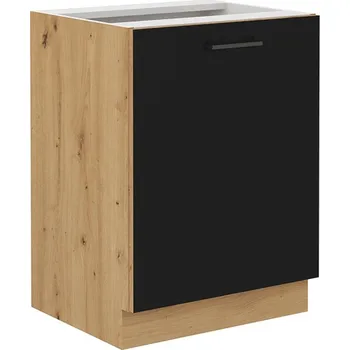 Kuchyňská skříňka Tempo Kondela Dolní kuchyňská skříňka Kondela Meriel 60 D 1F BB (černá + dub artisan)