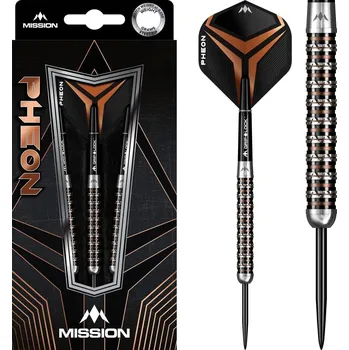 Šipky Mission Pheon Electro 90% Black/Bronze 22g steel