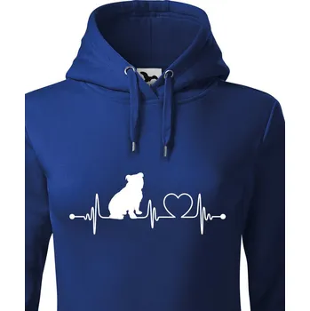 Dámská mikina Dámská mikina Anglický buldok tep, Barva Modrá, Velikost 2XL, Canvas Dámská mikina Bezvatriko.cz 1149