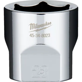 Klíč MILWAUKEE 3/8" Chromovaný nástrčný klíč metrický 23 mm