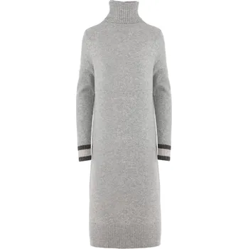 Dámské šaty DLOUHÉ SVETROVÉ ŠATY ŠEDÉ Rino Pelle