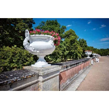 Fototapeta DIMEX | Vliesová fototapeta Hrad Chenonseau II. MS-5-1111 | 375 x 250 cm| zelená, modrá, bílá, béžová, růžová + Vliesová fototapeta na stěnu DIMEX Hrad Chenonseau II. MS51111 v rozměru 375 x 250 cm + lepidlo zdarma