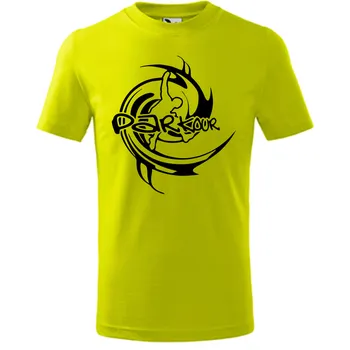 Pánské a dětské tričko Parkour limetkové