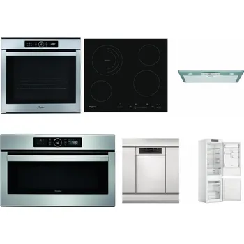 Set domácích spotřebičů WHIRLPOOL ABSOLUTE AKZM 8480 IX + WHIRLPOOL AKT 8900 BA + WHIRLPOOL AKR 650/1 IX + WHIRLPOOL ABSOLUTE AMW 730 IX + WHIRLPOOL WSBO 3O34 PF X + WHIRLPOOL WHC18 T311