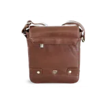 Arwel Malý pánský kožený crossbag s klopnou - česká výroba; hnědá