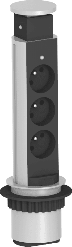 Výsuvná zásuvka do pracovní desky, šedá