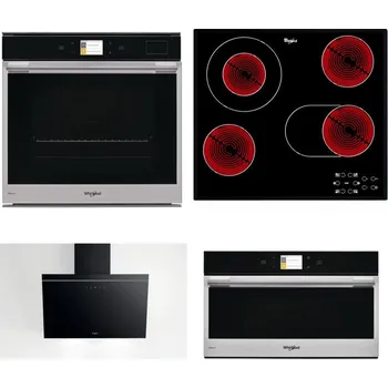Set domácích spotřebičů WHIRLPOOL W9 OP2 4S2 H + WHIRLPOOL AKT 8190/BA + WHIRLPOOL AKR 62F LT K + WHIRLPOOL W9 MD260 IXL