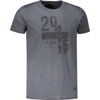 Pánská móda Pánské triko KIXMI OMER TMAVĚ ŠEDÁ S