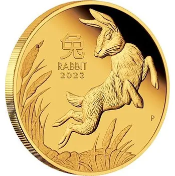 Lunární série III. - zlatá mince Year of the Rabbit (Rok králíka) 1/4 Oz 2023 PROOF