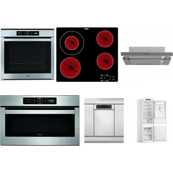 Set domácích spotřebičů WHIRLPOOL ABSOLUTE AKZM 8480 IX + WHIRLPOOL AKT 8130/NE + WHIRLPOOL AKR 749/1 IX + WHIRLPOOL ABSOLUTE AMW 730 IX + WHIRLPOOL WSBO 3O34 PF X + WHIRLPOOL WHC18 T311