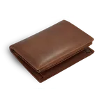 Arwel Pánská kožená peněženka se zajištěním dokladů - česká výroba; tmavě hnědá