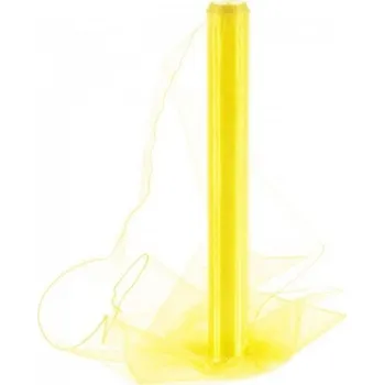 Organza obšitá 40cm/9m - citrónová - 242081