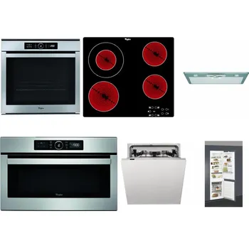 Set domácích spotřebičů WHIRLPOOL ABSOLUTE AKZM 8480 IX + WHIRLPOOL AKT 8130/NE + WHIRLPOOL AKR 650/1 IX + WHIRLPOOL ABSOLUTE AMW 730 IX + WHIRLPOOL WIC 3C33 PFE + WHIRLPOOL ART 66112