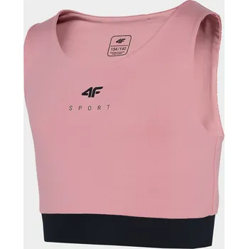 Dámská móda 4F HJZ22-JTOPD002 DEEP BLACK Dětská sportovní podprsenka EU 158/164