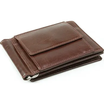 Peněženka Arwel Pánská kožená peněženka - dolarovka - česká výroba; tmavě hnědá