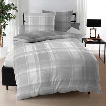 Povlečení Kaeppel | Povlečení Transparency šedé, 140x200, 70x90 - makosatén