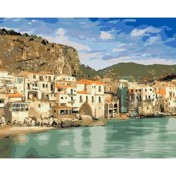 Malování podle čísel - Palermo, Itálie Velikost: 40x50cm, Rámování: Pouze srolované plátno