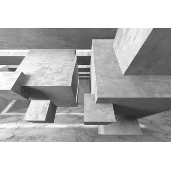 Fototapeta DIMEX | Vliesová fototapeta Abstraktní betonové zdi MS-5-2593 | 375 x 250 cm | bílá, šedá + Vliesová fototapeta na stěnu DIMEX Abstraktní betonové zdi MS52593 v rozměru 375 x 250 cm + lepidlo zdarma