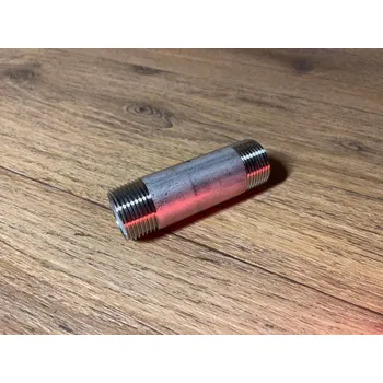 Vodovodní potrubí Nerezová trubka se závity 1/2" Délka: 40mm