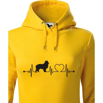 Dámská mikina Dámská mikina Border kolie tep, Barva Žlutá, Velikost S, Canvas Dámská mikina Bezvatriko.cz 1059