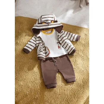 Kojenecká souprava Mayoral 3dílná tepláková souprava 2651/73/18M, čokoláda Rozměr: 2 - 4 měsíce, 65 cm